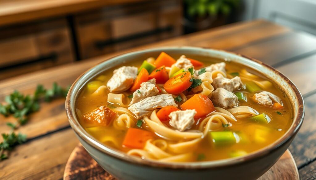 Homemade chicken noodle soup