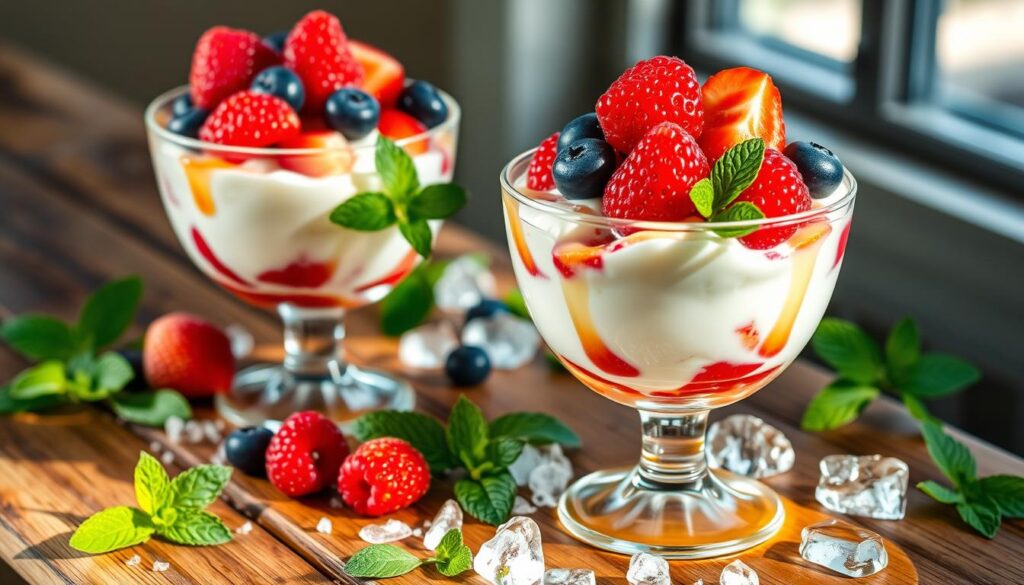 Frozen cottage cheese dessert