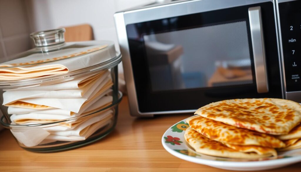 Storing and Reheating Quesadillas