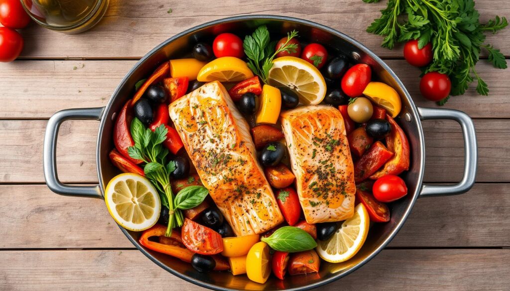 one-pan meals with salmon dishes